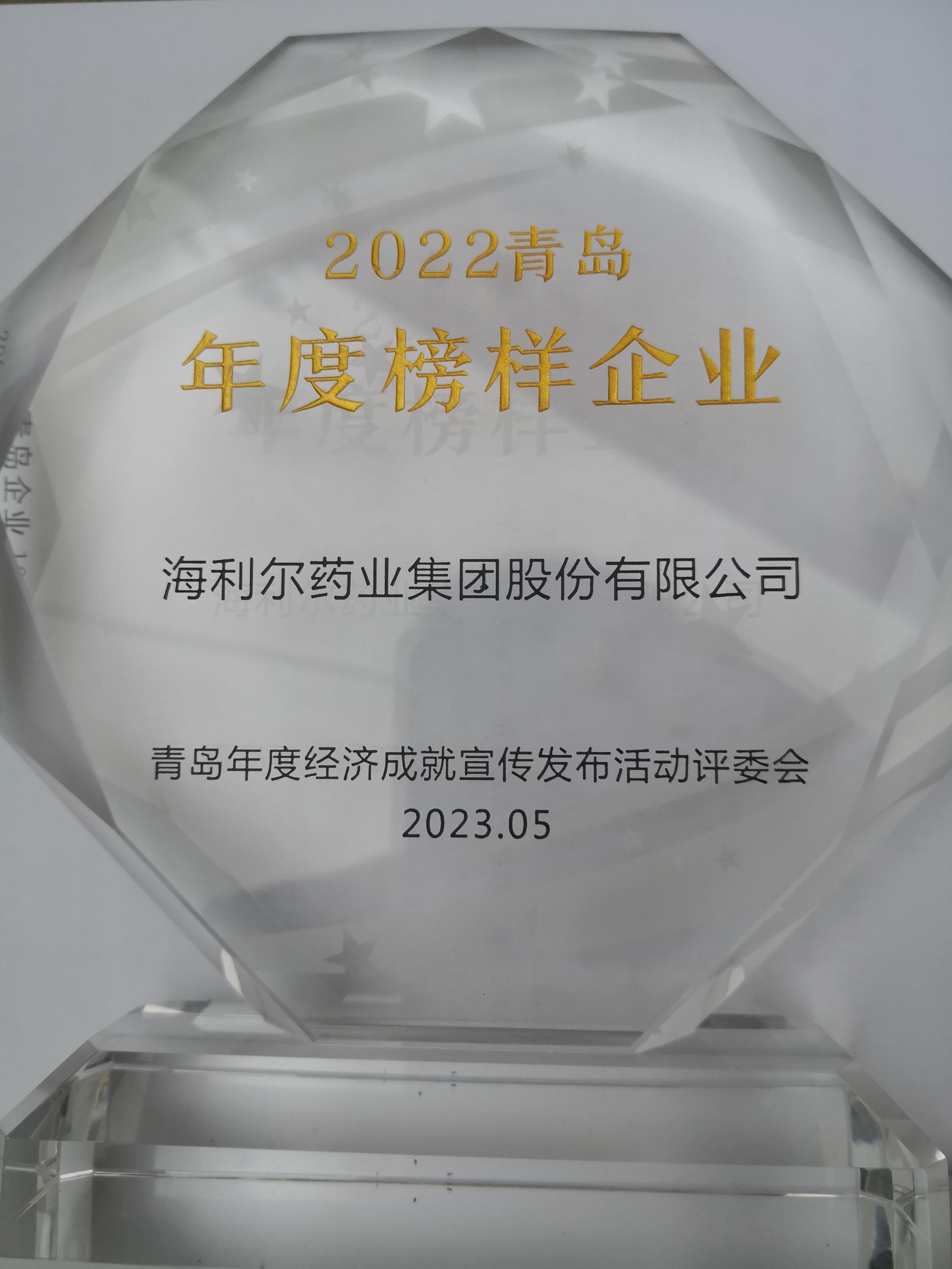 祝賀！集團獲評2022青島年度榜樣企業(yè)